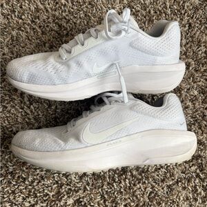Nike All-White Air Cushion Running Shoes